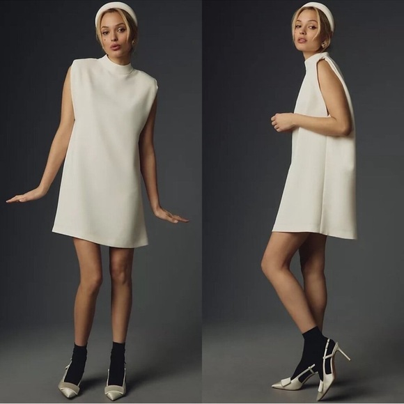 NWT - Tuckernuck English Factory Mock Neck Sleeveless Shift Dress - Size XS - Picture 6 of 10